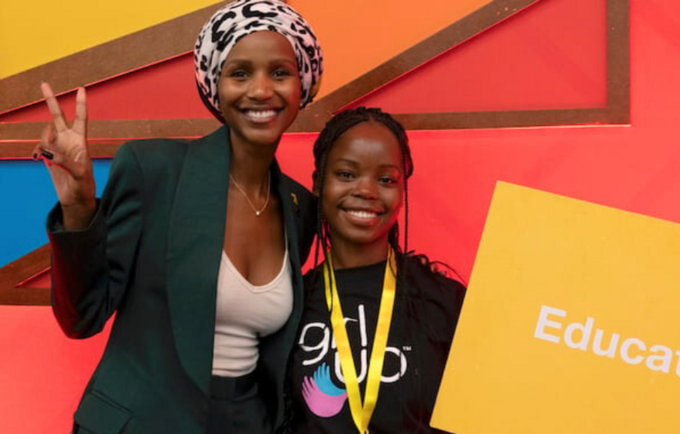 Shudu Musida with an adolescent girl at the Women Deliver conference in Rwanda earlier this year. © UNFPA