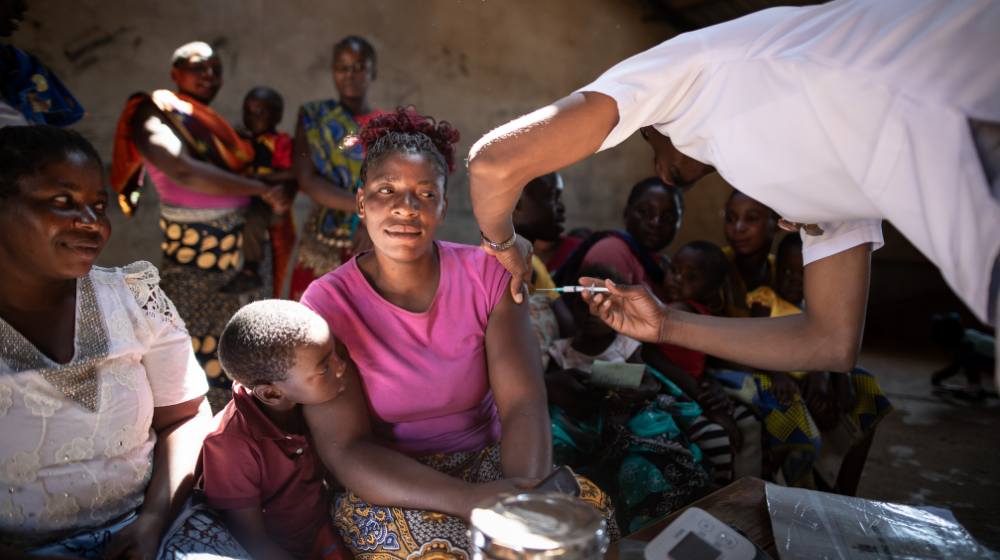 Elizabeth came to the mobileclinic to get an injectable contraceptive. She has three children already and may want more in the future, but for now she wants to use contraceptives. She came with her husband and her son. "Depo is great because it means I don't have periods" she said. Photo Credit: UNFPA Zambia