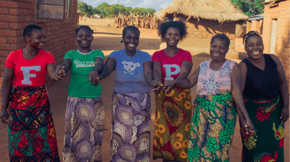 Women of Katete District in Zambia's Eastern Province during a community meeting on harmful gender norms. 